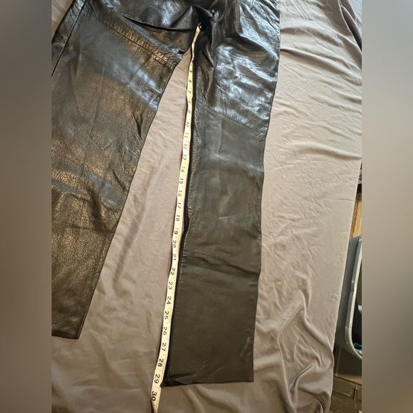 BCBG MaxAzria |  Vintage 100% Leather Pants - Picture 8 of 13